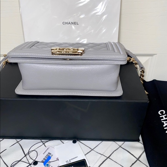 CHANEL BOY BAG SM GREY GHW - Picture 15 of 16